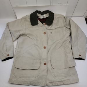 Vintage L.L.Bean USA Made Womens Jacket Corduroy Trim Blanket Lining Sz Medium